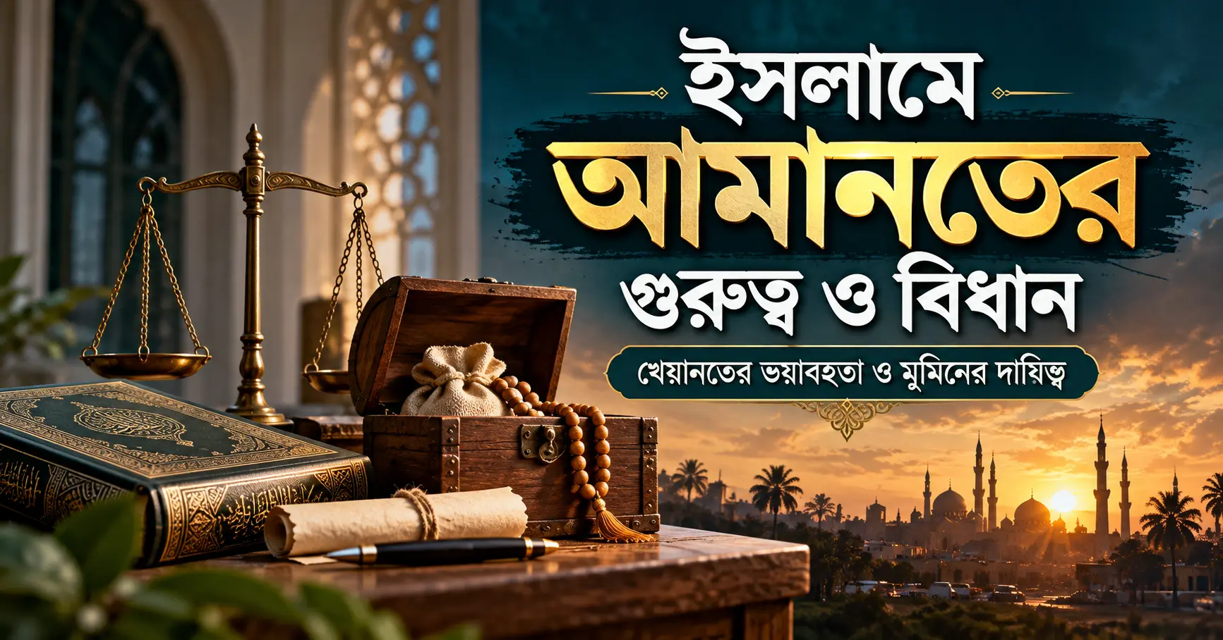 ইসলামে আমানতের গুরুত্ব ও খেয়ানত বর্জনের সুন্নাহসম্মত শিক্ষা