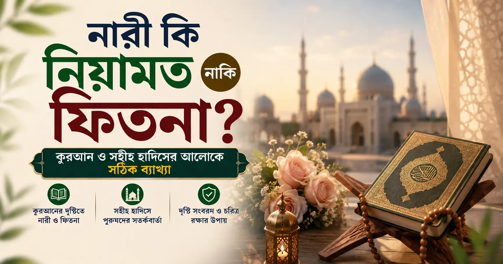 ইসলামের দৃষ্টিতে নারী নিয়ামত ও পরীক্ষার ভারসাম্যপূর্ণ ব্যাখ্যা