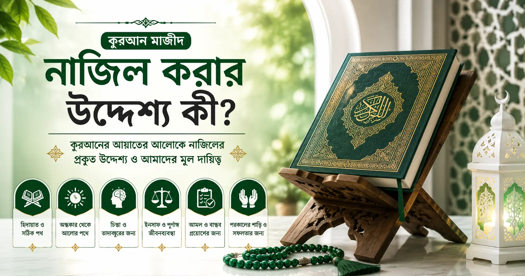 কুরআন মাজীদ নাজিল করার উদ্দেশ্য