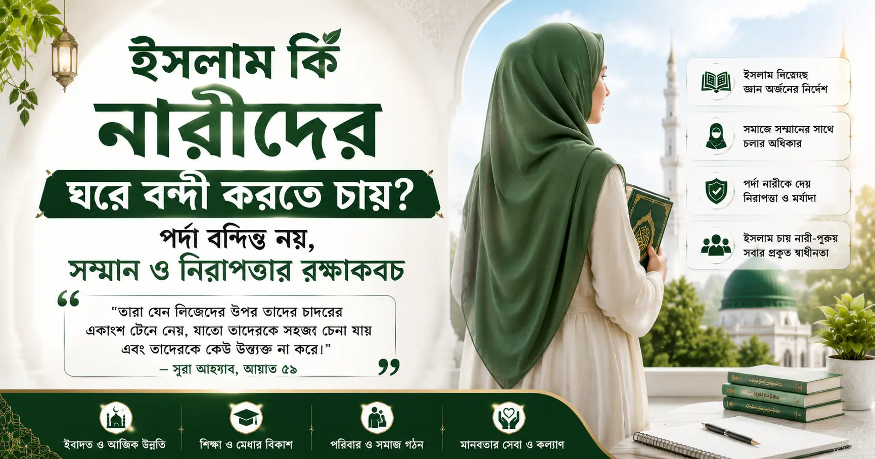 ইসলাম কি নারীদের ঘরে বন্দী করতে চায়